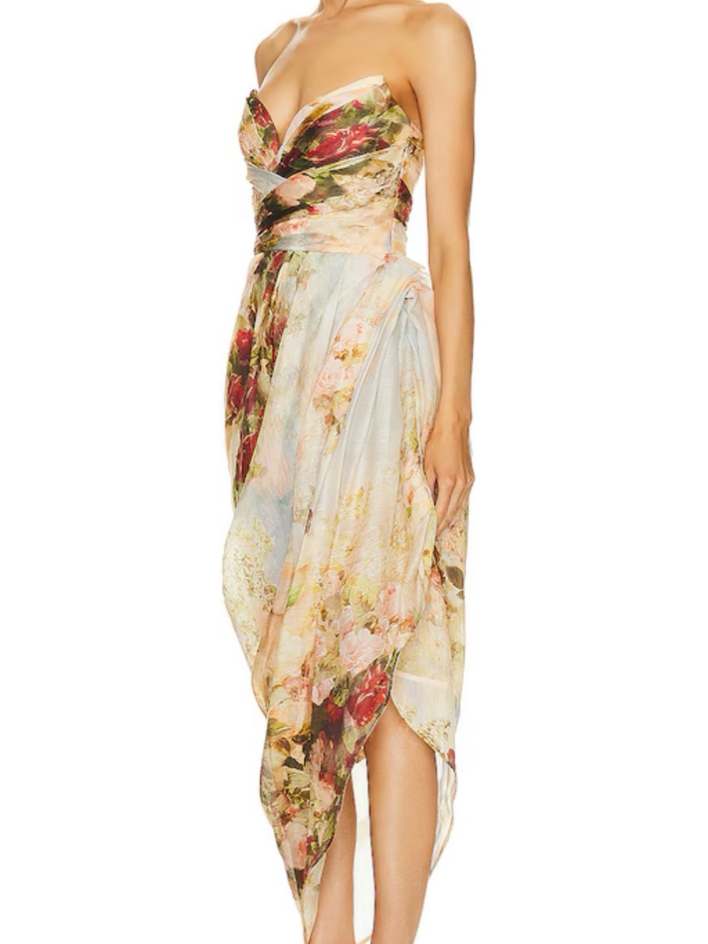 Zimmermann Luminosity Strapless Midi Dress - Picture 3 of 9